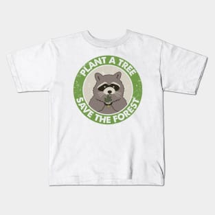 RACCOON SAVE THE FOREST Kids T-Shirt